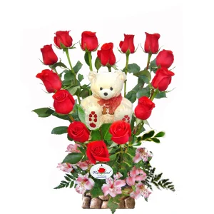 Arreglo Floral Te Amo Corazon, arreglos floral en forma de corazon,  corazon de rosas rojas