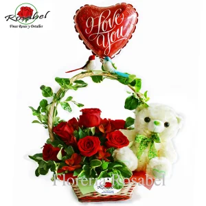 Canasta de Rosas Amor San Valentin