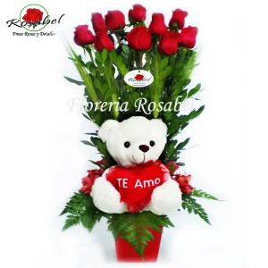 Arreglo de Rosas Rojas y Ramos de Flores para San Valentin