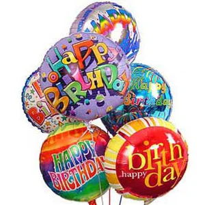 6 Globos de Feliz Cumpleaños