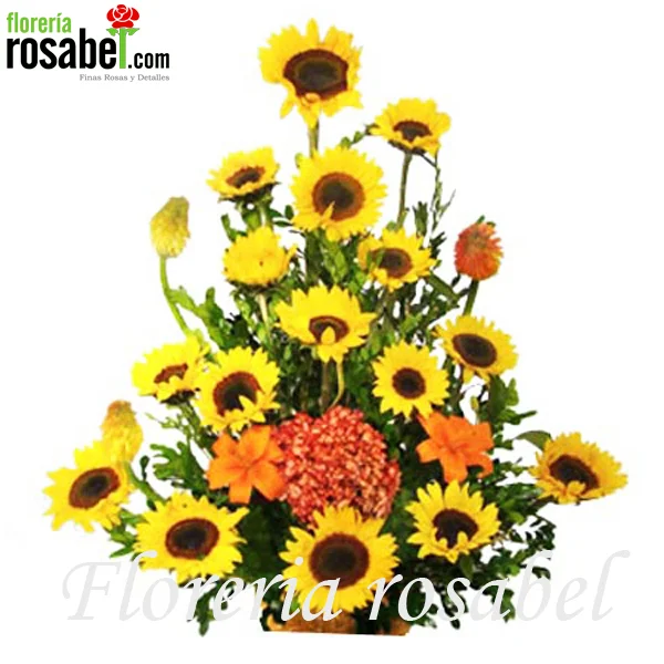 Arreglos florales con girasoles