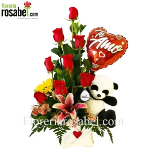 Arreglos florales con oso de peluche y globos.jpg