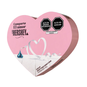 Chocolate Kisses HERSHEY'S Cookies and Cream Corazón Rosado Caja 102g