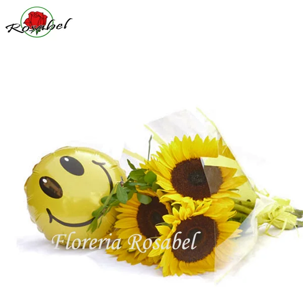 Ramo de 4 Girasoles lima