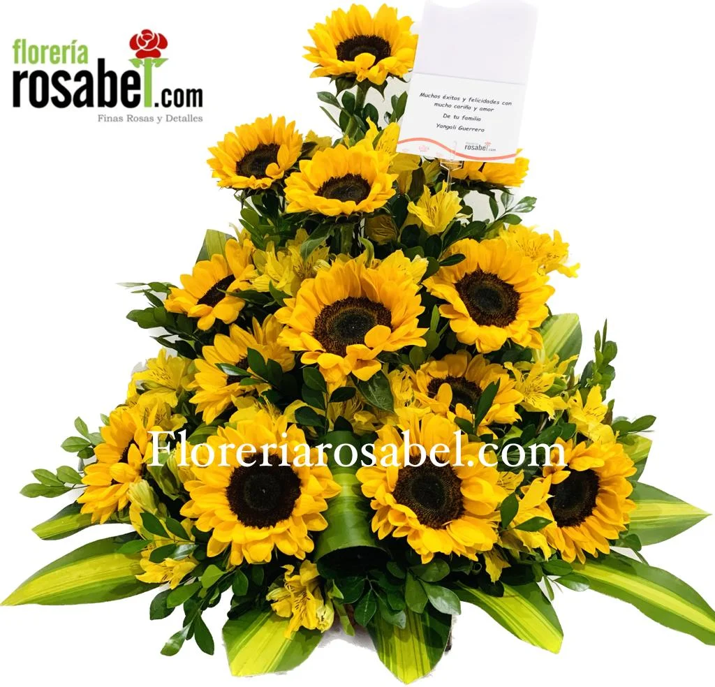 arreglos florales con girasoles